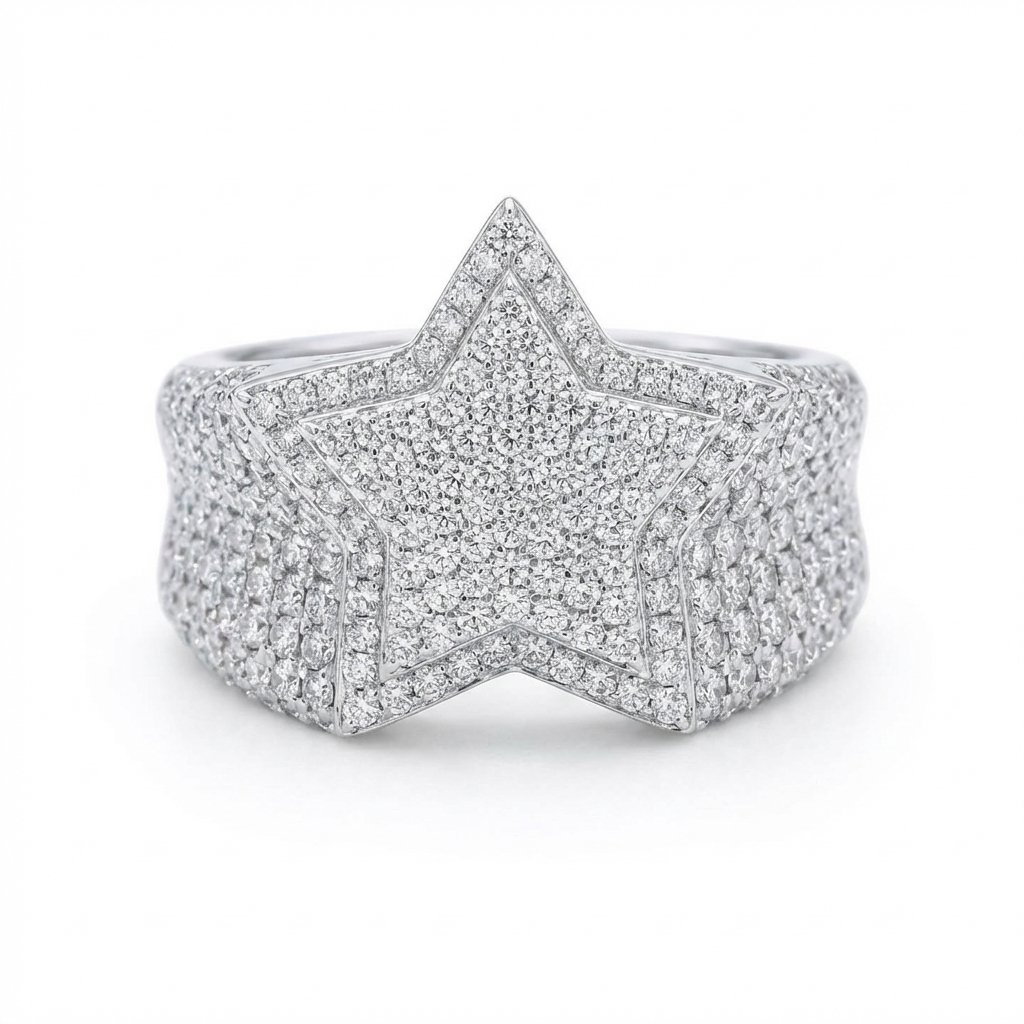 Diamond Star Pavé Ring