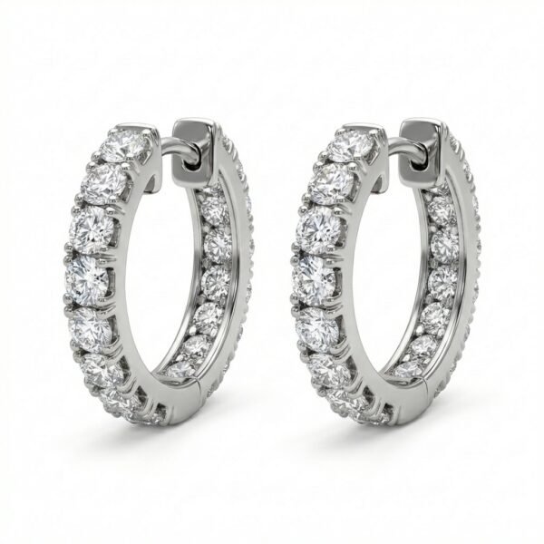 Inside-Out Pavé Diamond Hoop Earrings